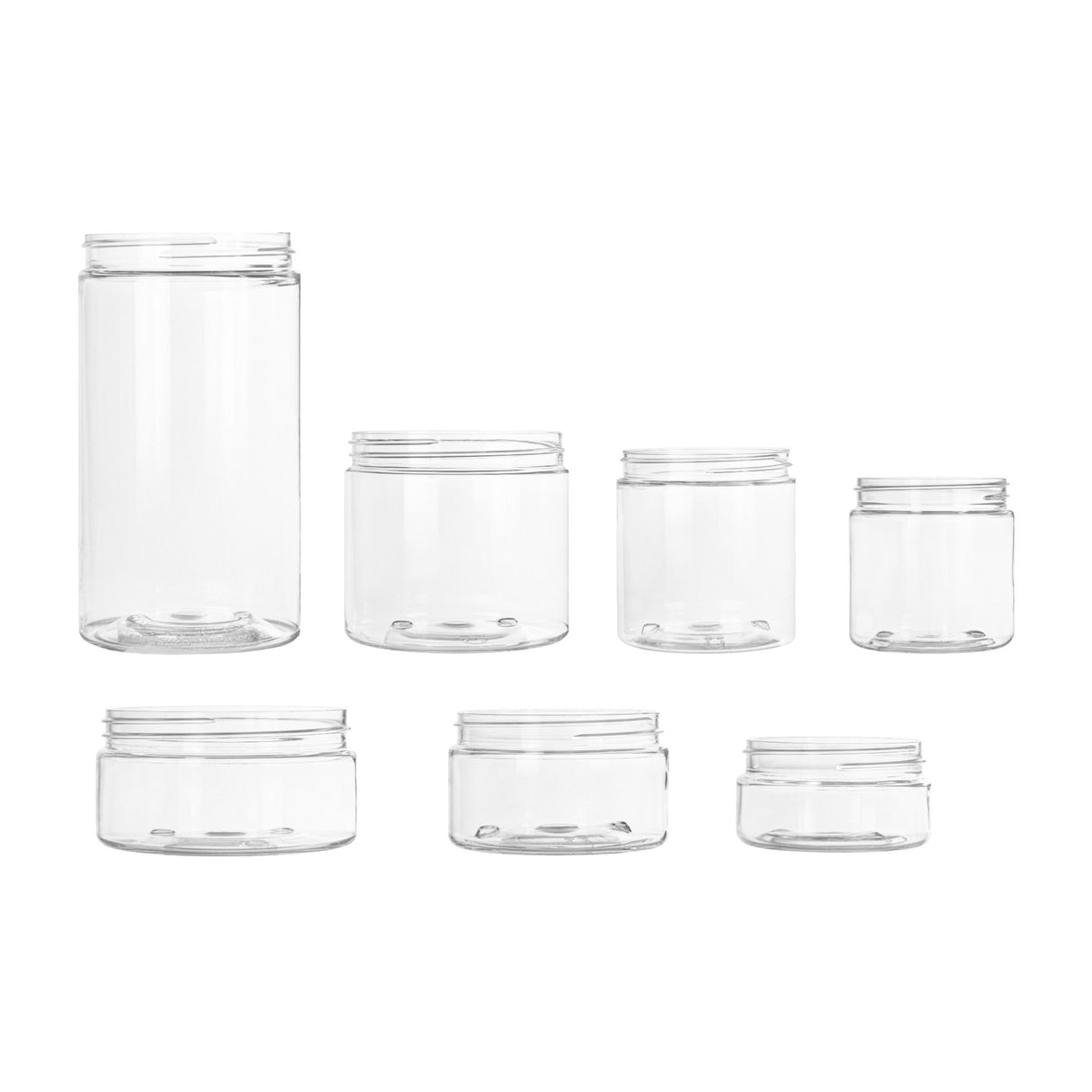8 oz Wide Mouth PET Jars - Clear (Low Profile) - Plastic Jar | General Bottle Supply