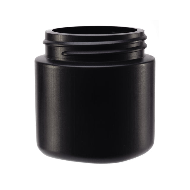 4oz Extra-Wide HDPE Jar (53/450) - Matte Black - Plastic Jar | General Bottle Supply