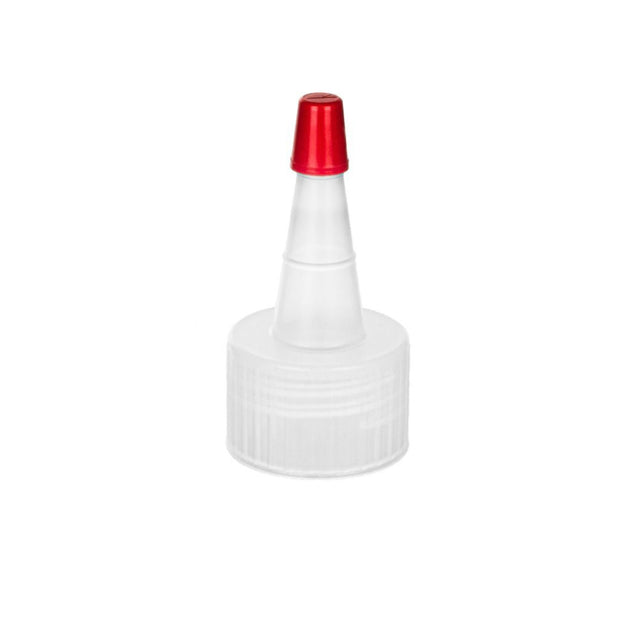 Yorker (Spouted) Caps - No Hole With Red Tip (28/400) - Dispensing Caps | General Bottle Supply