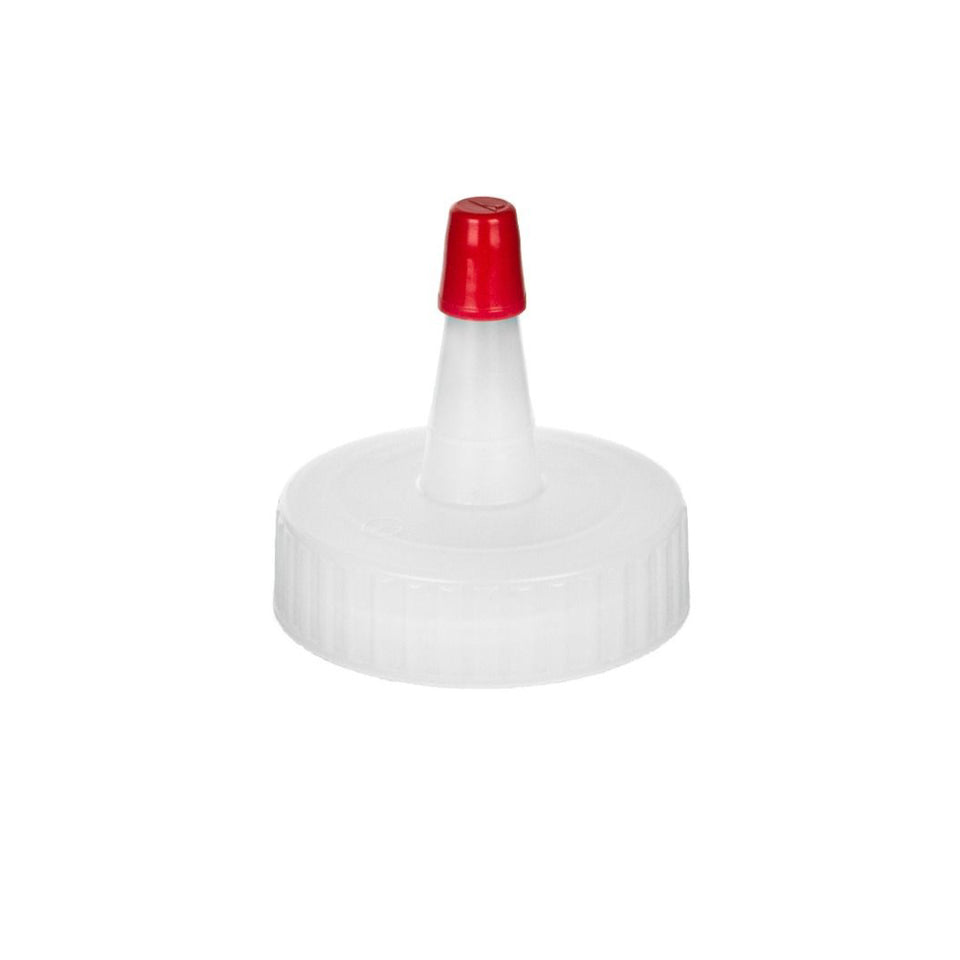 Yorker (Spouted) Caps - Hole With Red Tip (38/400) - Dispensing Caps | General Bottle Supply