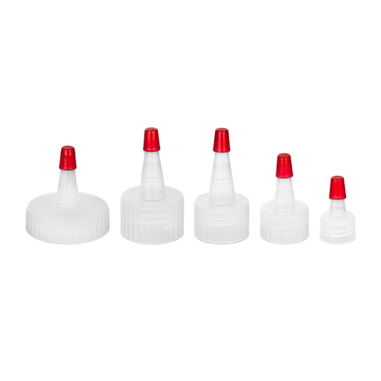 Yorker (Spouted) Caps - No Hole With Red Tip (28/400) - Dispensing Caps | General Bottle Supply