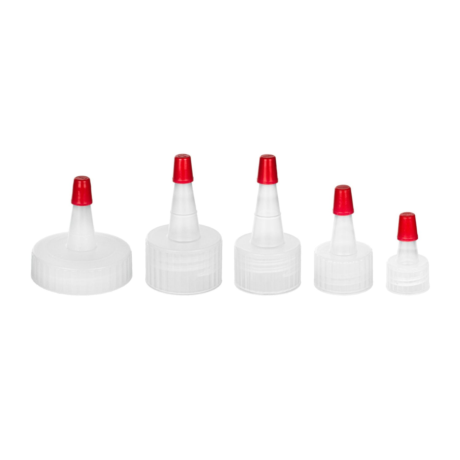Yorker (Spouted) Caps - No Hole With Red Tip (28/400) - Dispensing Caps | General Bottle Supply