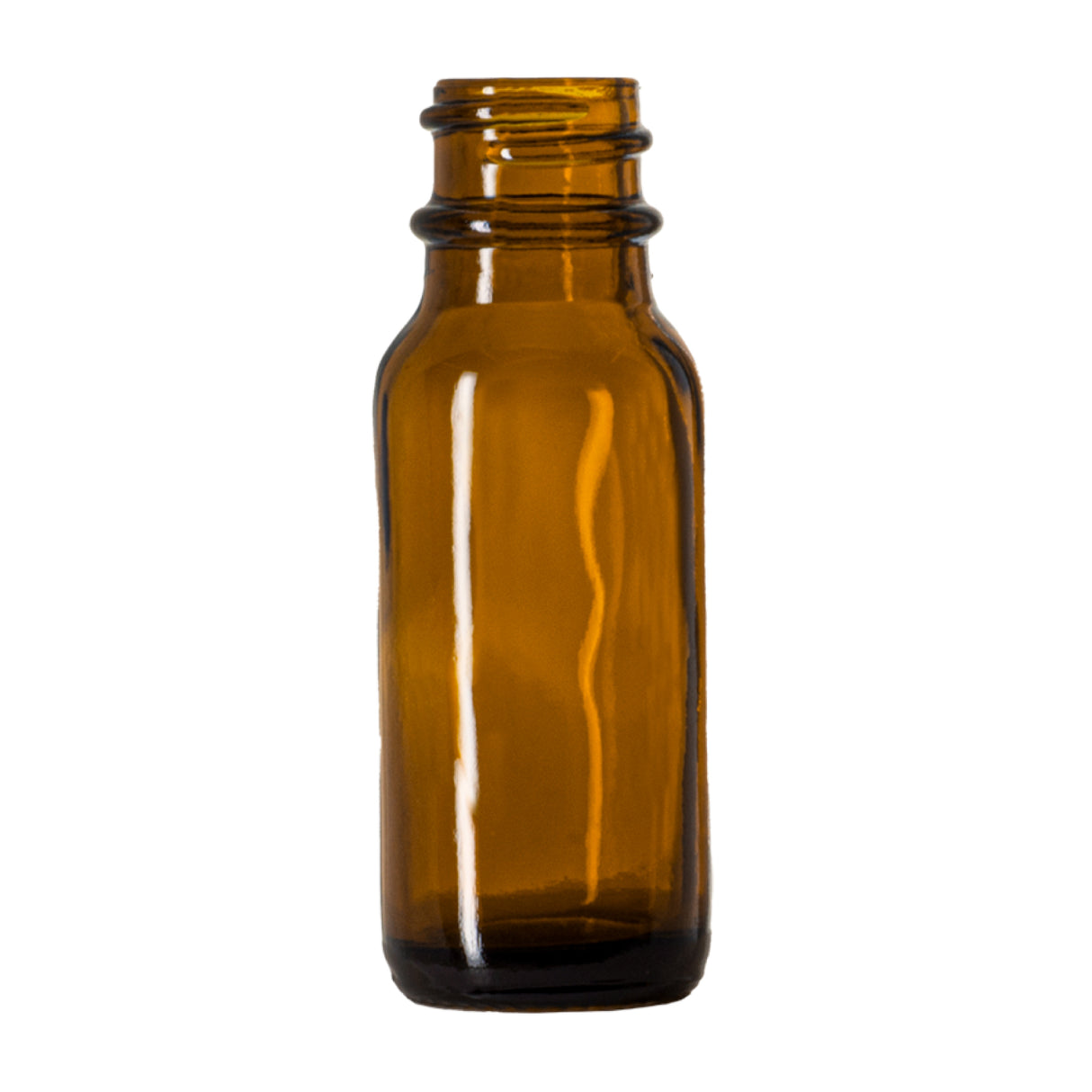 0.5 oz Boston Round Bottle - Amber - Glass Bottle | General Bottle Supply