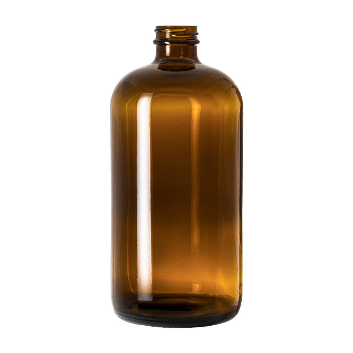 32 oz Boston Round Bottle - Amber - Glass Bottle | General Bottle Supply