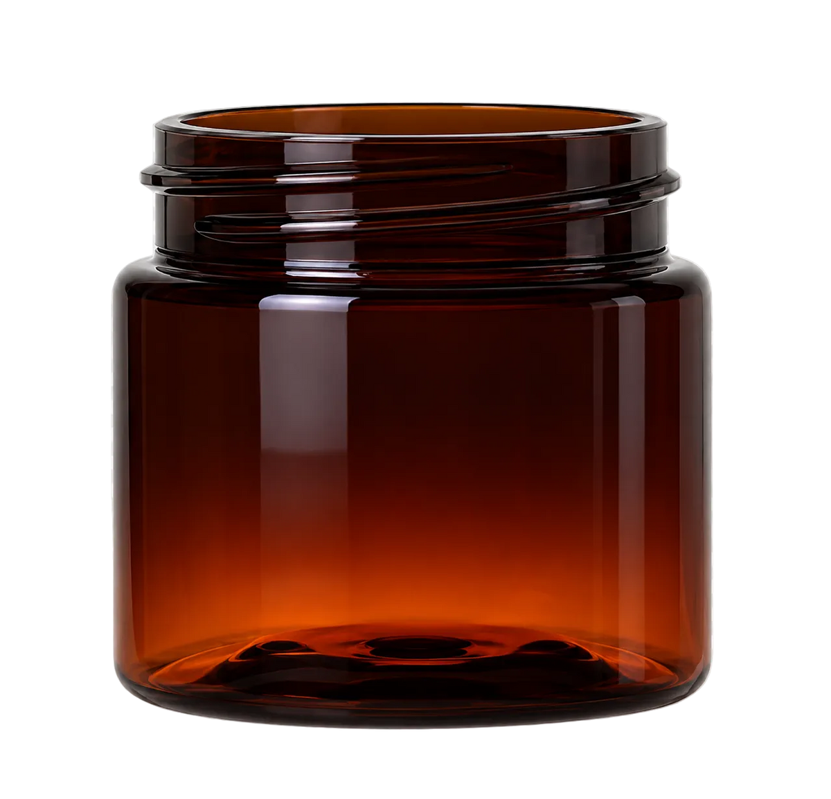 2 oz Wide Mouth PET Jars - Amber - Plastic Jar | General Bottle Supply
