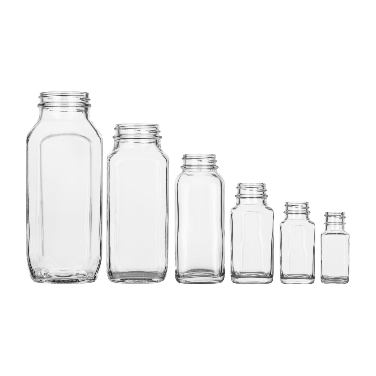 4 oz French Square Bottle - Glass Bottle | General Bottle Supply