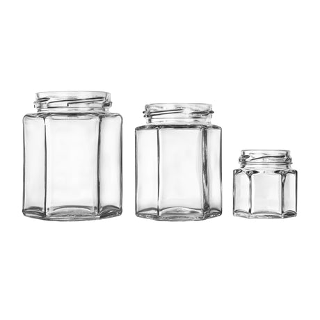 9.6 oz Hexagon Jar (12 oz Honey) - Glass Jar | General Bottle Supply