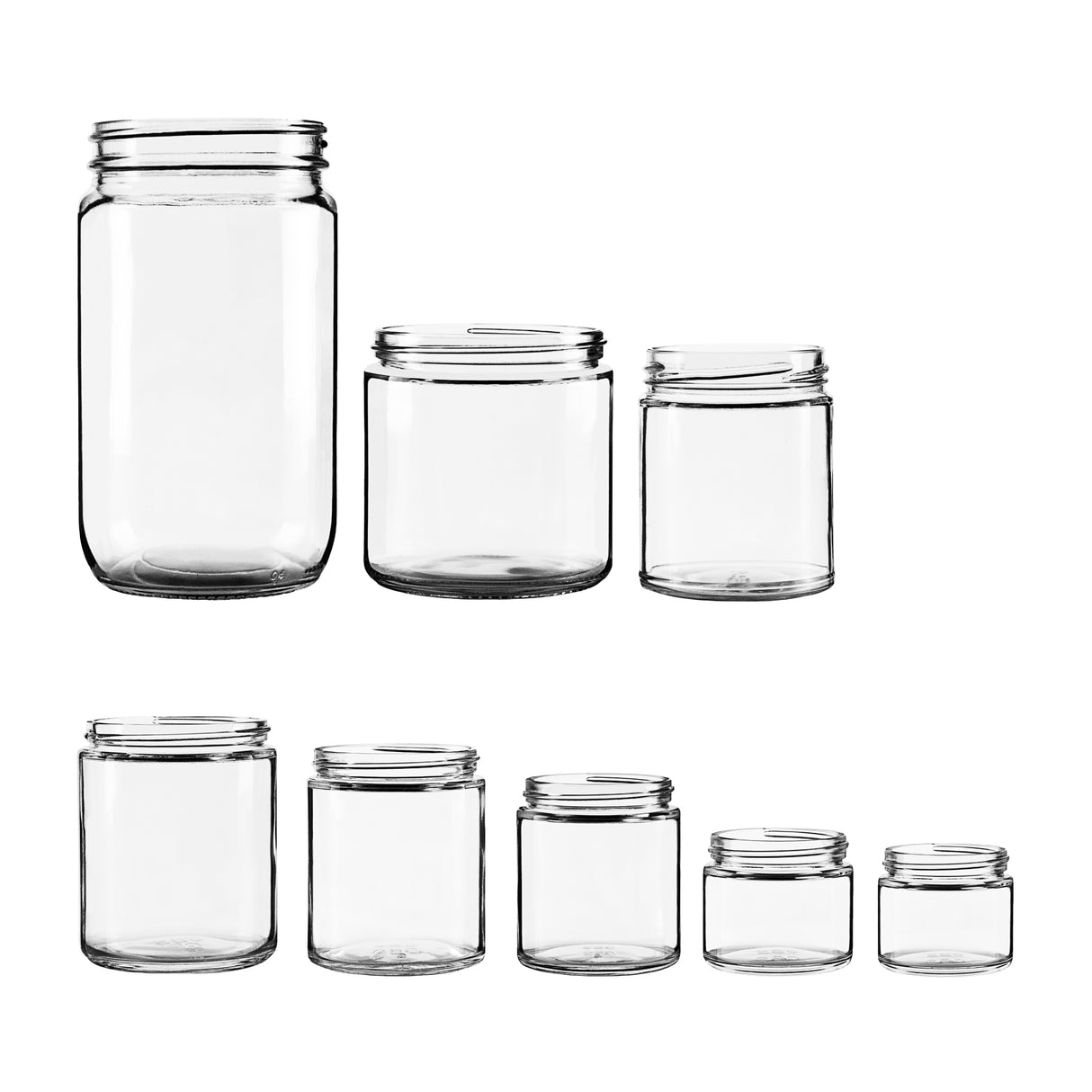 4 oz Straight Sided Glass Jars - Flint - Glass Jar | General Bottle Supply