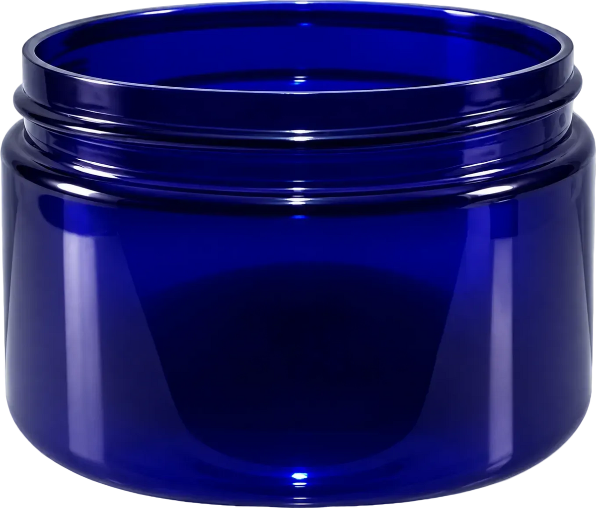 4 oz Wide Mouth PET Jars - Blue - Plastic Jar | General Bottle Supply