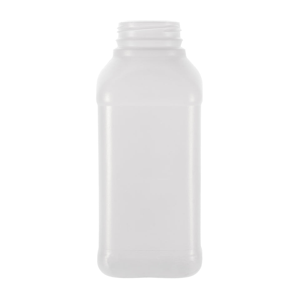12 oz Dairy Square HDPE Bottles - Natural - Plastic Bottle | General Bottle Supply