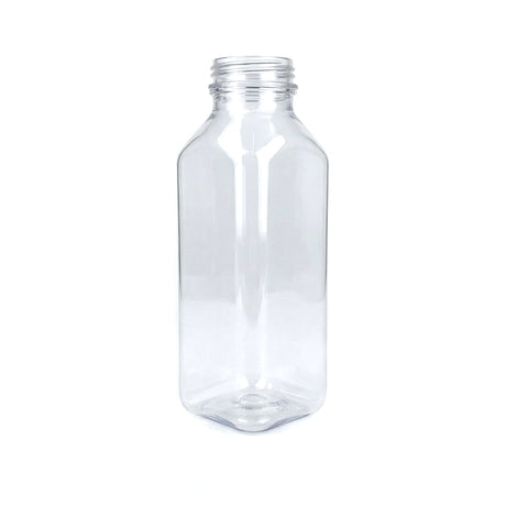 12 oz Dairy Square PET 38mm DBJ - Clear - Plastic Bottle | General Bottle Supply