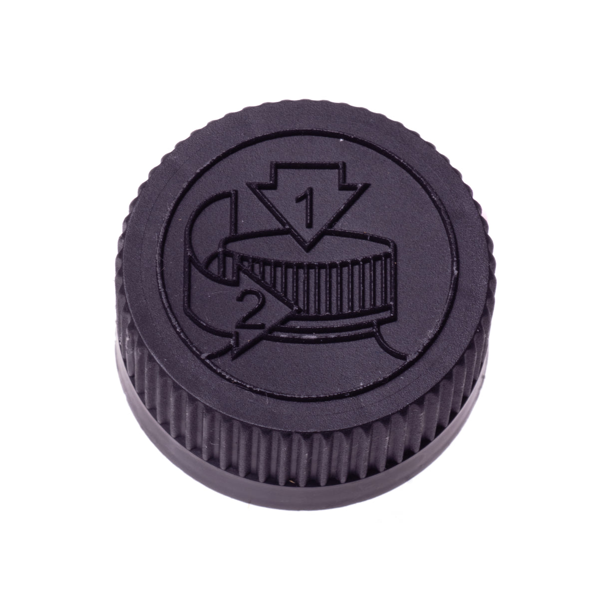 Child Resistant Caps with F217 Liner - Black with Pictorial Instructions (28/400) - Assorted Caps | General Bottle Supply