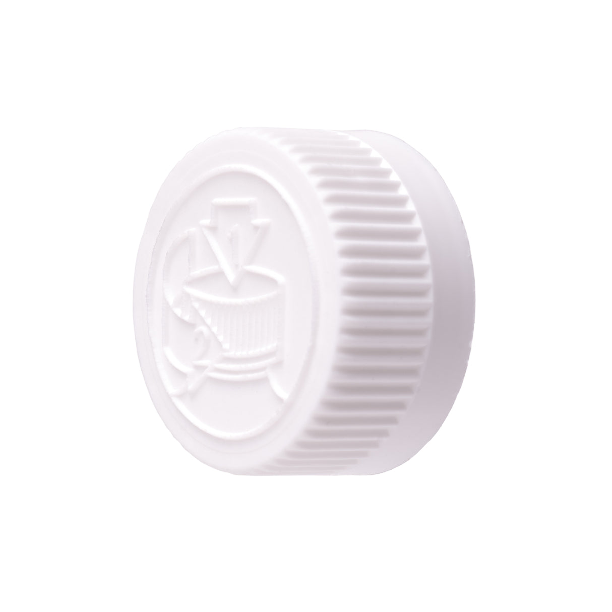 Child Resistant Caps with F217 Liner - White with Pictorial Instructions (28/400) - Assorted Caps | General Bottle Supply
