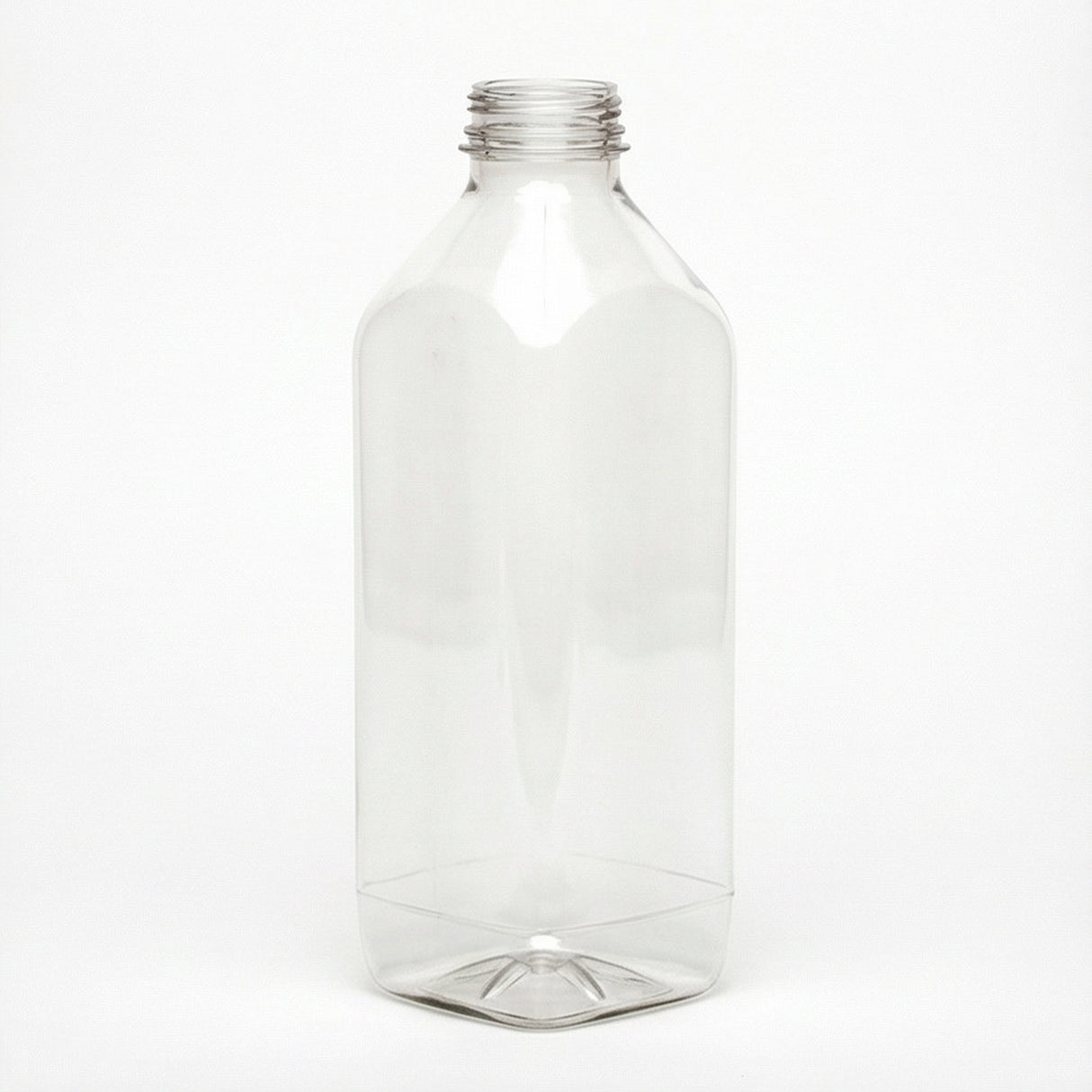 32 oz Dairy Square PET Bottle - Clear (38mm DBJ) - Plastic Bottle | General Bottle Supply
