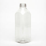 32 oz Dairy Square PET Bottle - Clear (38mm DBJ) - Plastic Bottle | General Bottle Supply