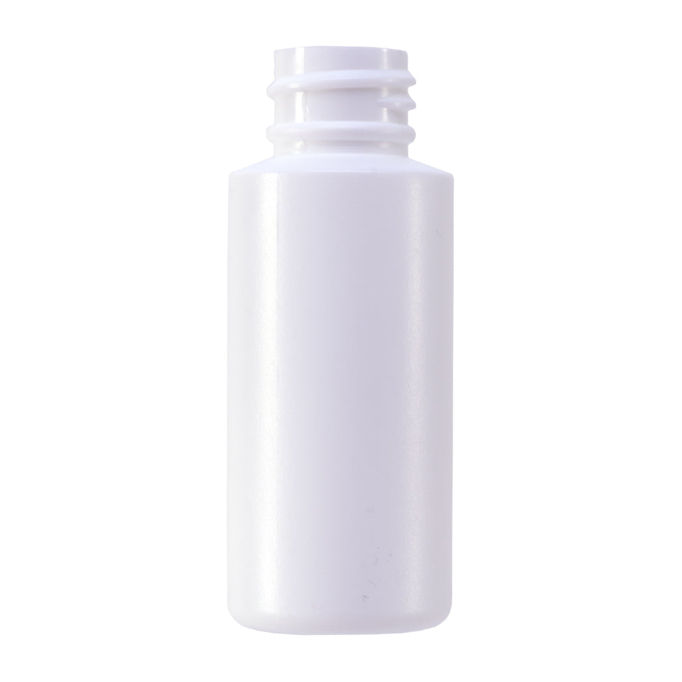 1 oz Cylinder Round HDPE Bottles Tall - White - Plastic Bottle | General Bottle Supply