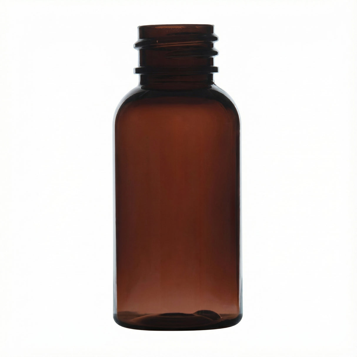 1 oz Boston Round PET Bottles - Amber - Plastic Bottle | General Bottle Supply
