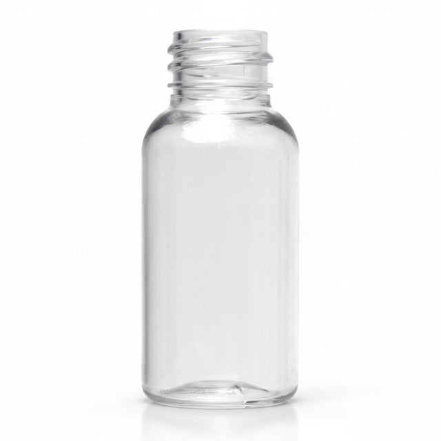 1 oz Boston Round PET Bottles - Clear - Plastic Bottle | General Bottle Supply