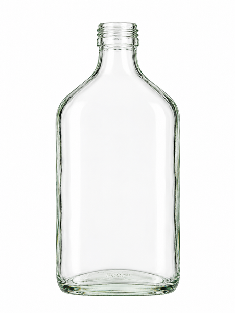 500ML FLASK GLASS BOTTLE - Glass Bottle | General Bottle Supply