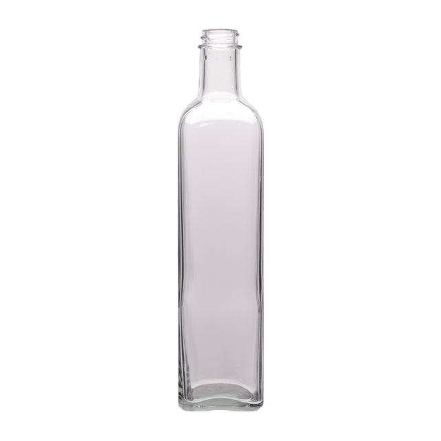 500 ml Quadra Olive Oil Container - CT Finish - Glass Bottle | General Bottle Supply