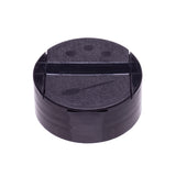 Eco Flap-Rite Flapper Caps with Pressure Sensitive (PS Liner) 5 Hole 0.125 Pour - Black 43/485 - Dispensing Caps | General Bottle Supply
