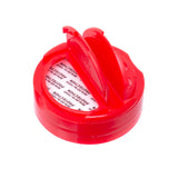 Eco Flap-Rite Flapper Caps with Pressure Sensitive (PS Liner) 0.300 Pour Sifter with 3 Holes - Red 53/485 - Dispensing Caps | General Bottle Supply