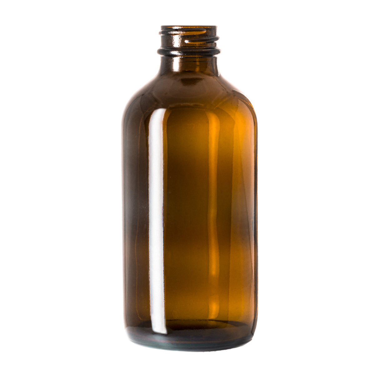 8 oz Boston Round Bottle - Amber (28/400) - Glass Bottle | General Bottle Supply