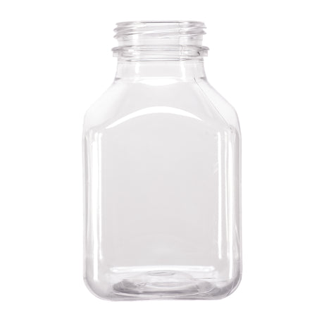 8 oz Dairy Square PET Drop Ring Bottle T/E - Clear - Plastic Bottle | General Bottle