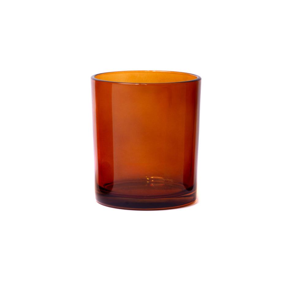 10oz Glass Candle Jar - Amber Clear - Glass Jar | General Bottle Supply