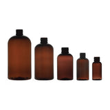 1 oz Boston Round PET Bottles - Amber - Plastic Bottle | General Bottle Supply