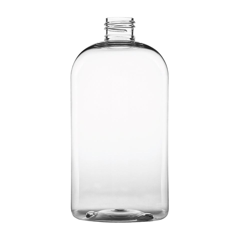 16 oz Boston Round PET Bottles - Clear - Plastic Bottle | General Bottle Supply