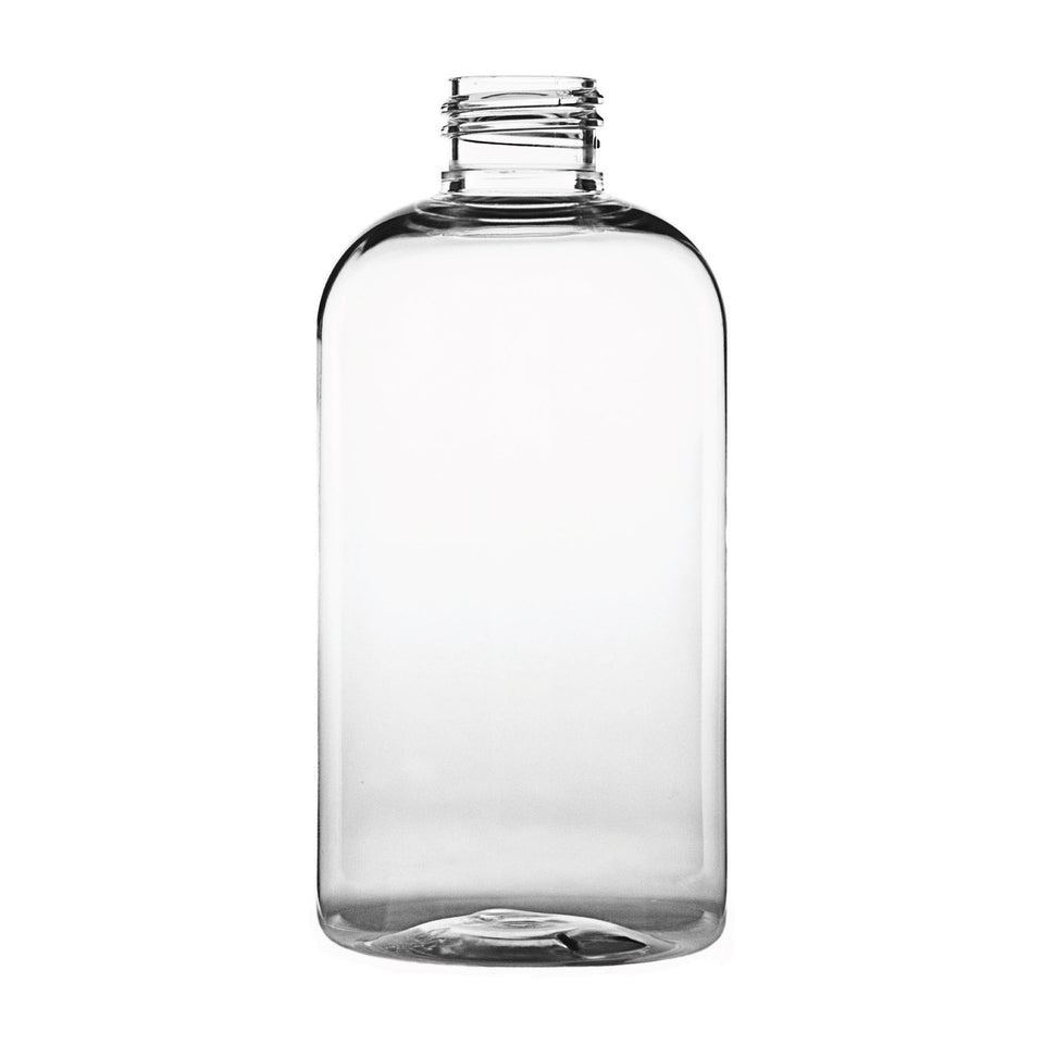 8 oz Boston Round PET Bottles - Clear - Plastic Bottle | General Bottle Supply