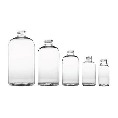 1 oz Boston Round PET Bottles - Clear - Plastic Bottle | General Bottle Supply