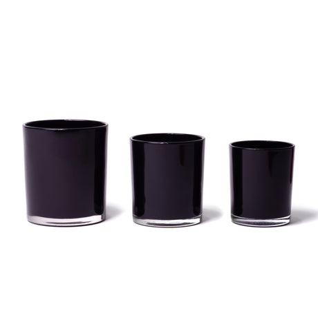 15oz Glass Candle Jar - Black (Internal) - Glass Jar | General Bottle Supply