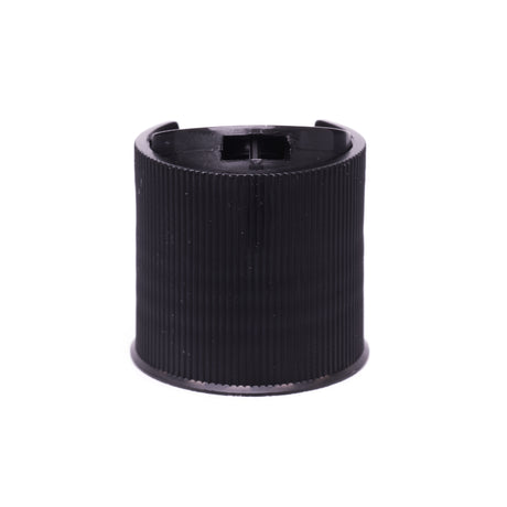 Disc or Press Top - Ribbed - Black (24/410) - Assorted Caps | General Bottle Supply