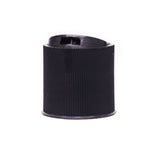 Disc or Press Top - Ribbed - Black (24/410) - Assorted Caps | General Bottle Supply