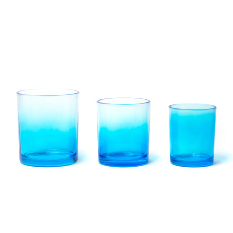 15oz Glass Candle Jar - Blue Gradient - Glass Jar | General Bottle Supply