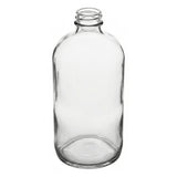 16 oz Boston Round Bottle - Flint - Glass Bottle | General Bottle Supply