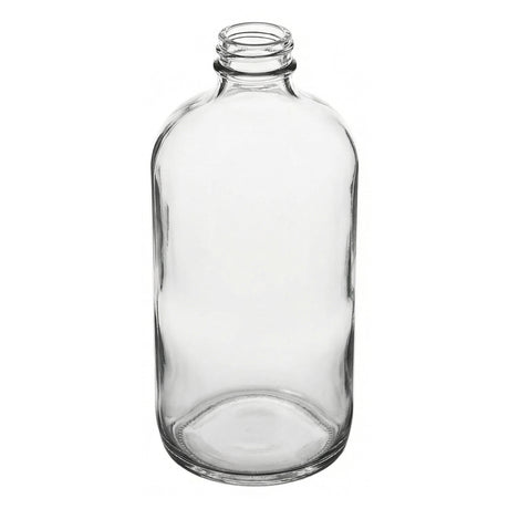 16 oz Boston Round Bottle - Flint - Glass Bottle | General Bottle Supply