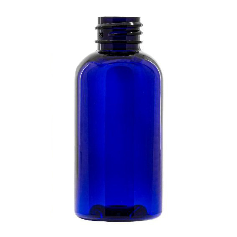 1 oz Boston Round PET Bottles - Blue - Plastic Bottle | General Bottle Supply