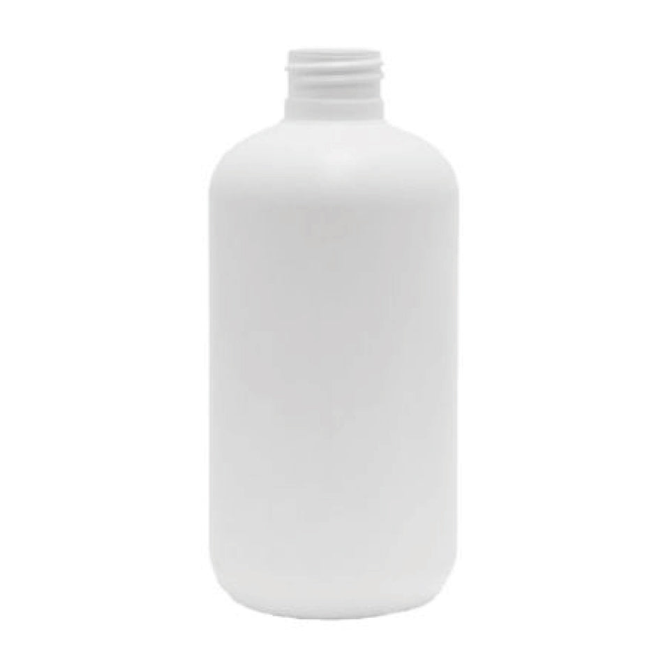 8 oz Boston Round HDPE Bottle - White - Plastic Bottle | General Bottle Supply