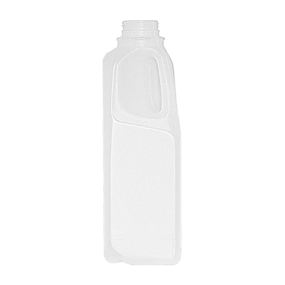 1 Liter Dairy Square HDPE Bottles - Natural - Plastic Bottle | General Bottle Supply