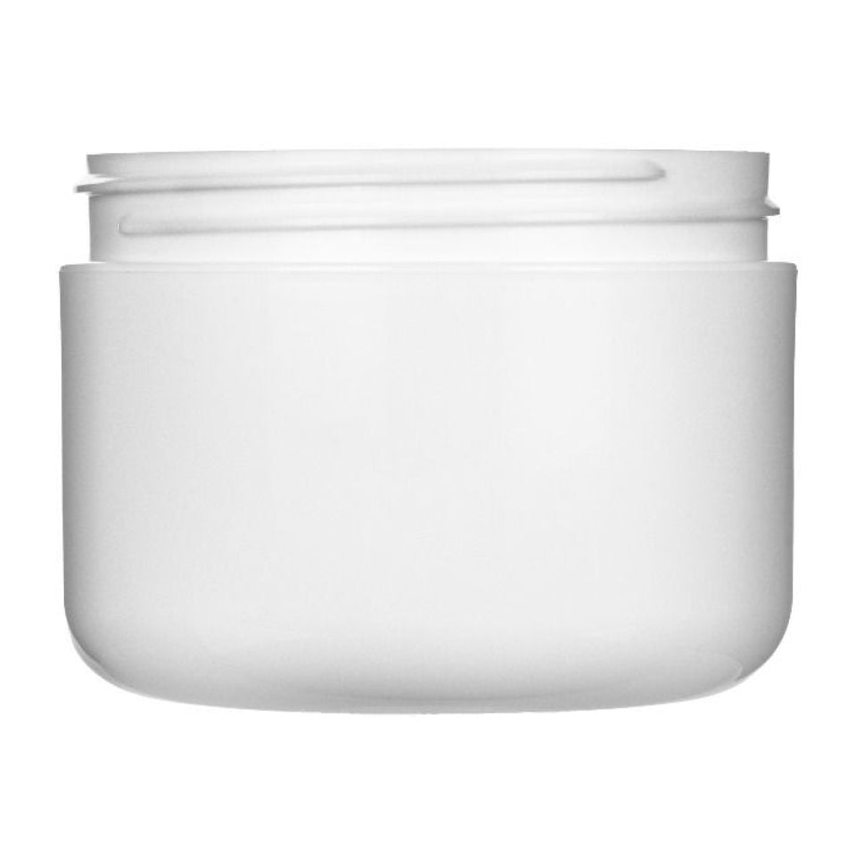 8 oz Double Wall Jar Round Base - White - Plastic Jar | General Bottle Supply