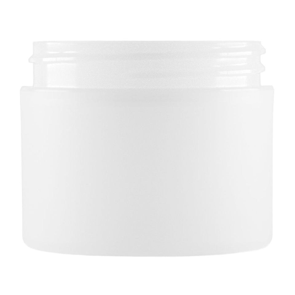 2 oz Double Wall Jar Straight Base - Frosted - Plastic Jar | General Bottle Supply