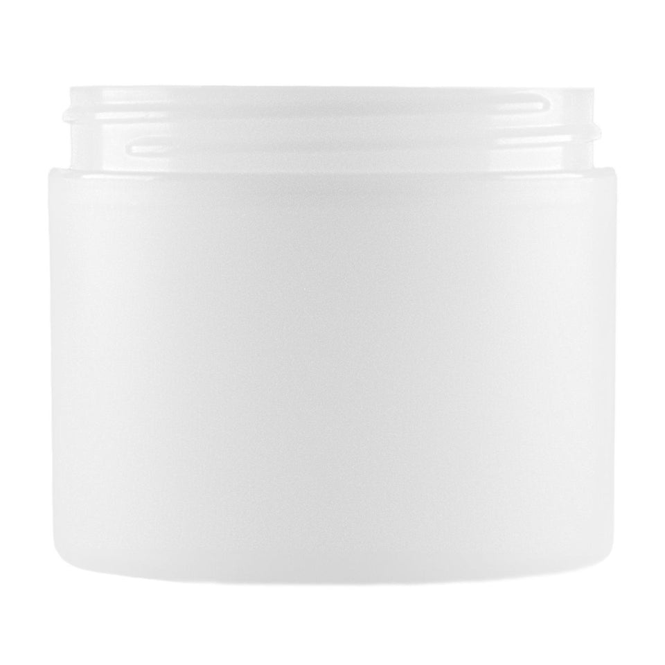 4 oz Double Wall Jar Straight Base - Frosted - Plastic Jar | General Bottle Supply