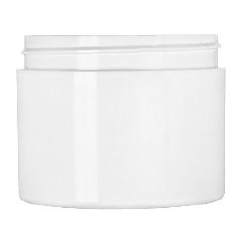 1 oz Double Wall Jar Straight Base - White - Plastic Jar | General Bottle Supply