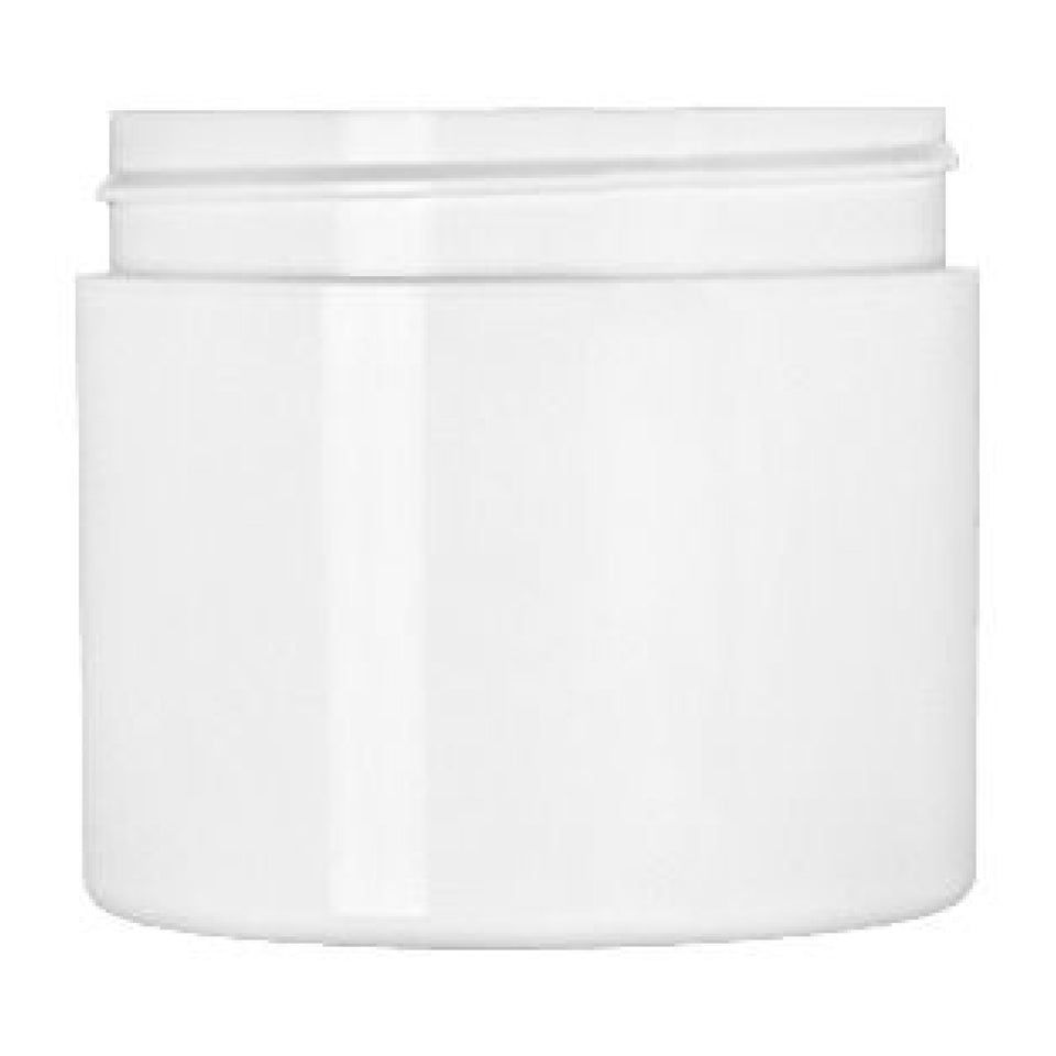 2 oz Double Wall Jar Straight Base - White - Plastic Jar | General Bottle Supply