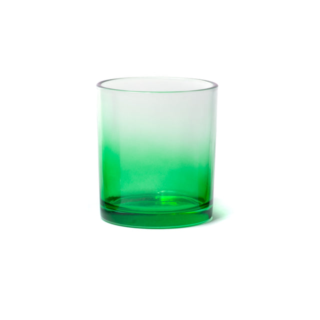 10oz Glass Candle Jar - Green Gradient - Glass Jar | General Bottle Supply