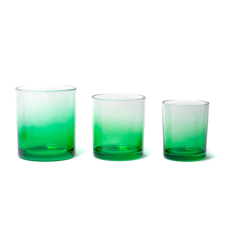 15oz Glass Candle Jar - Green Gradient - Glass Jar | General Bottle Supply