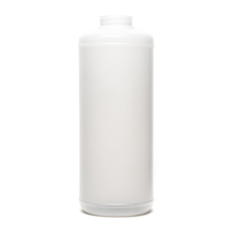 32 oz Cylinder Round HDPE Bottles - Natural (38/400) - Plastic Bottle | General Bottle Supply